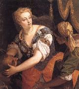 VERONESE (Paolo Caliari) Fudith with the head of Holofernes oil on canvas